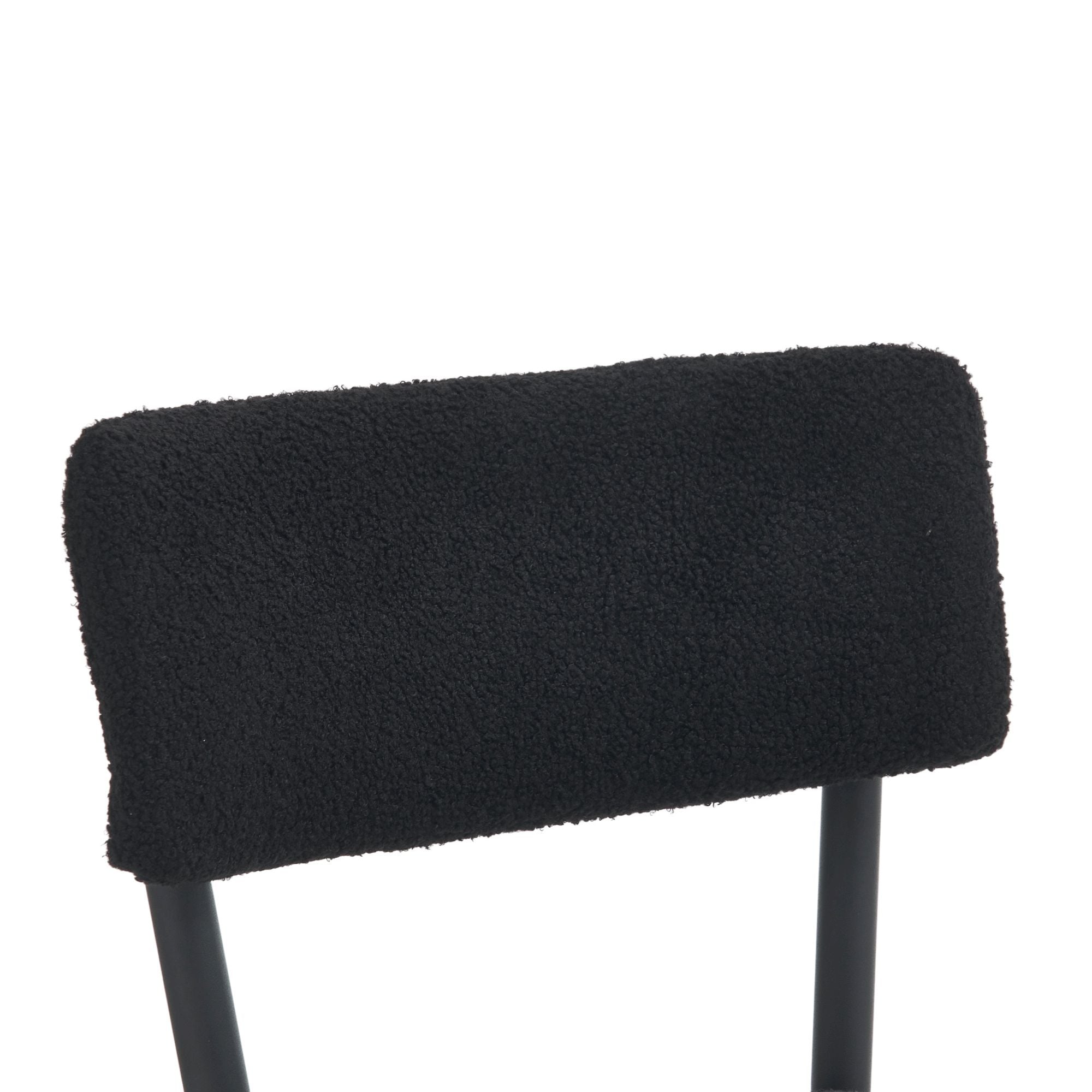 Modern Teddy Fabric Upholstered Bar Stools - Legs