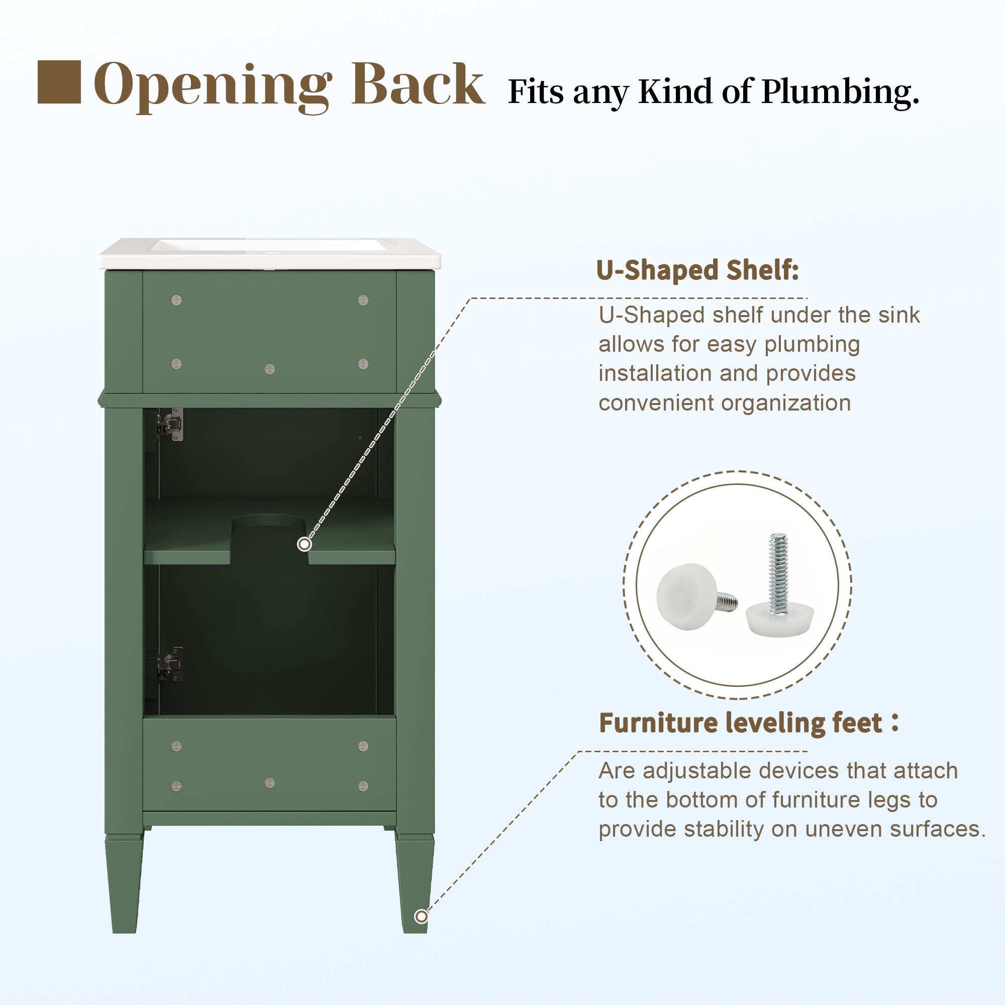 French Style Bathroom Vanity With Sink