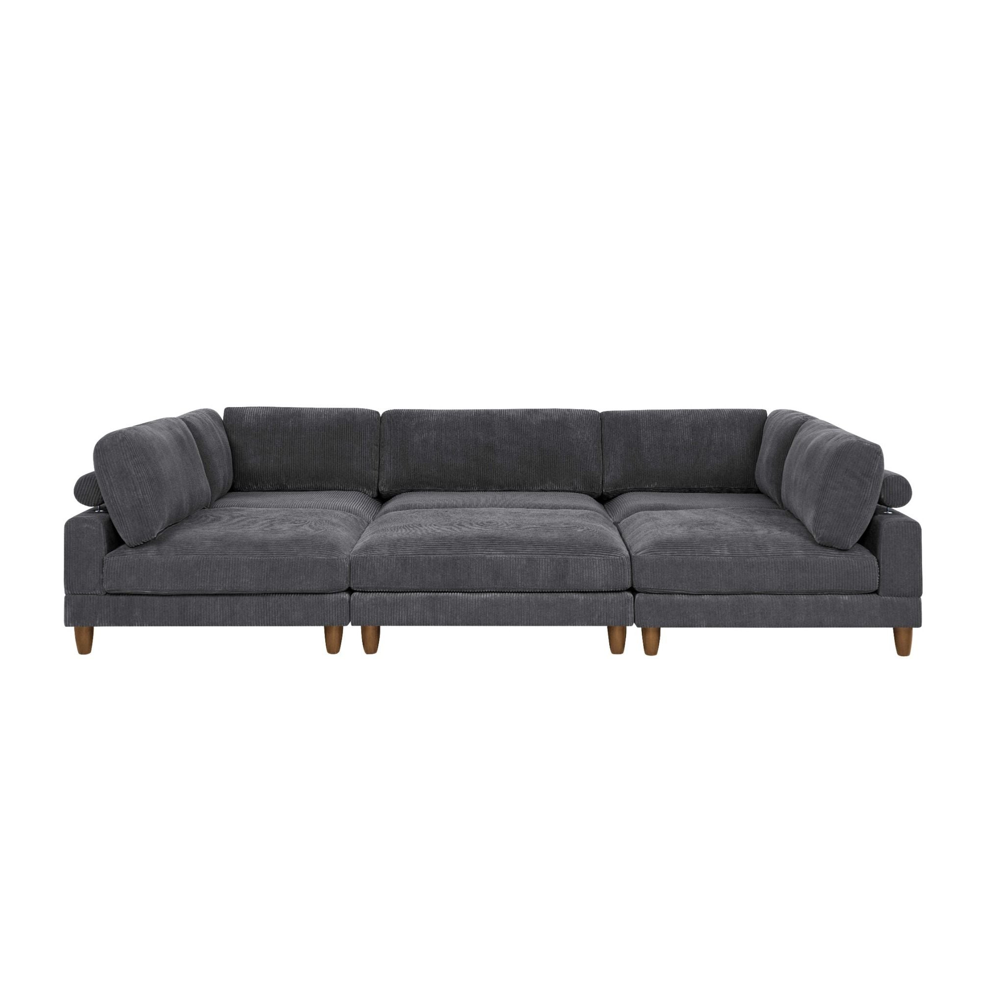 Modern Modular Sectional With Adjustable Back Support