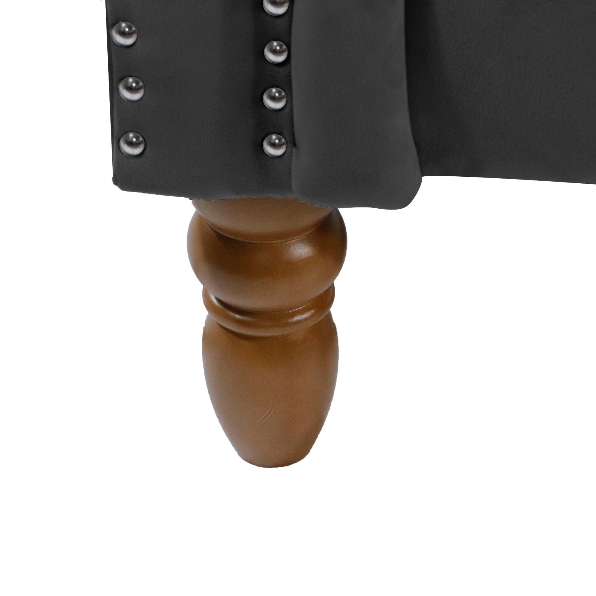 Chaise Lounge Indoor, Lounge Chair For Bedroom With Storage & Pillow, Modern Upholstered Rolled Arm Chase Lounge For Sleeping With Nailhead Trim For Living Room Bedroom Office