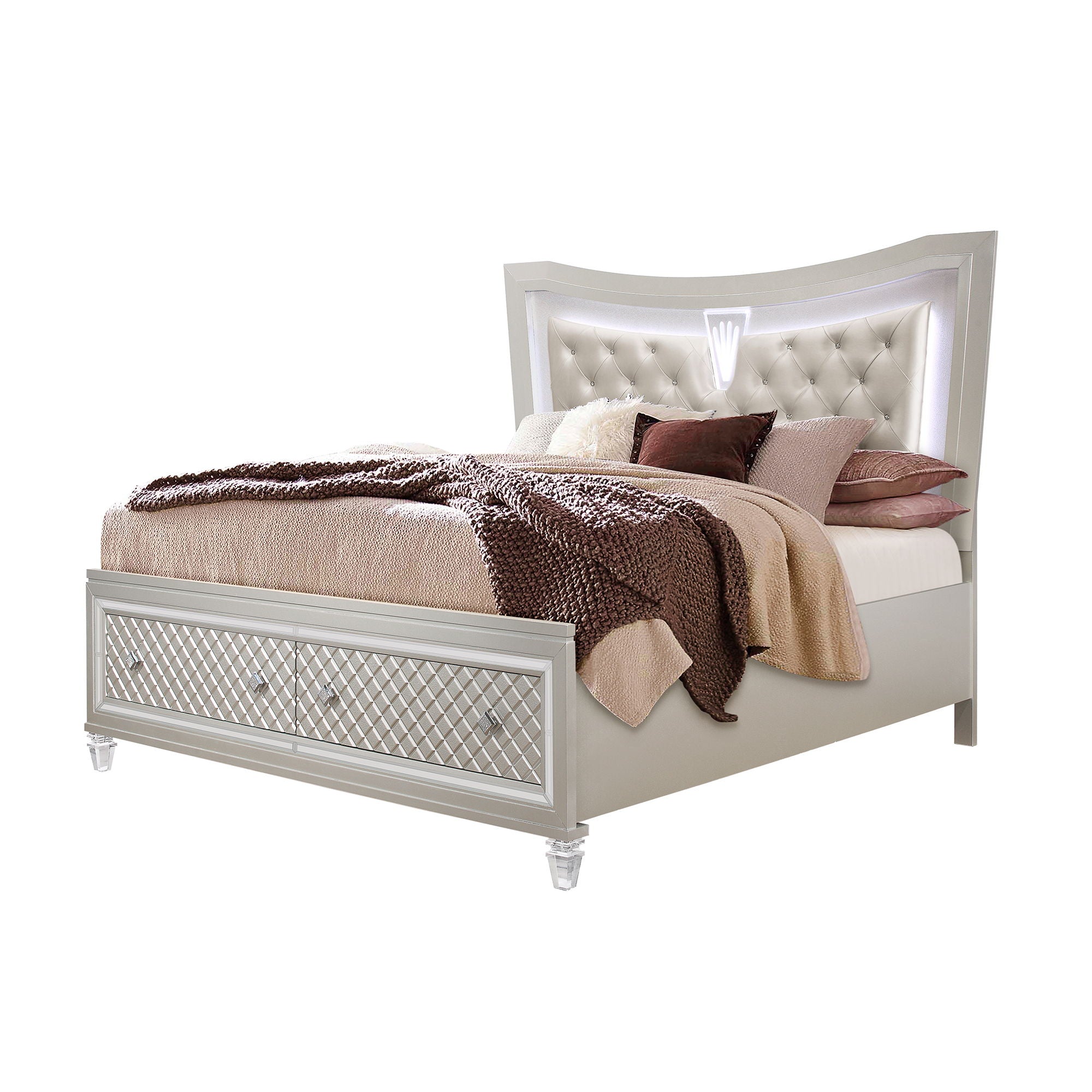 Cross - Elegant Design Bed With LED