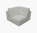 Divani Casa Lulu - Modern White Fabric Modular Sectional Sofa w/ Left Facing Chaise