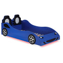 Cruiser Wood  LED Race Car Bed Blue