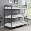 Garner Metal  Triple Bunk Bed Gunmetal