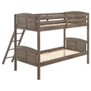 Flynn Wood  Over  Bunk Bed Weathered Brown