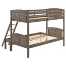 Flynn Wood  Over  Bunk Bed Weathered Brown