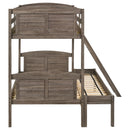 Flynn Wood  Over  Bunk Bed Weathered Brown