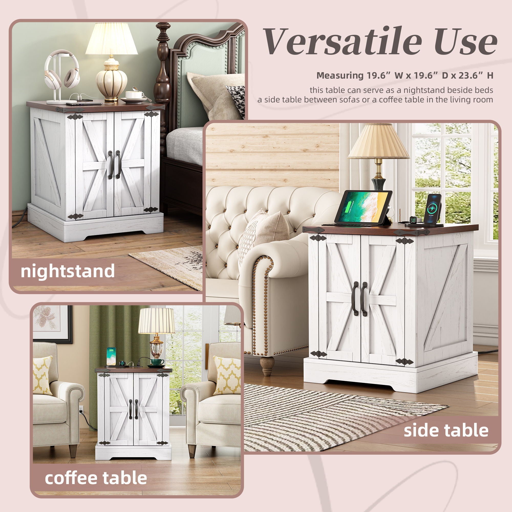 Nightstand With Adjustable Shelf