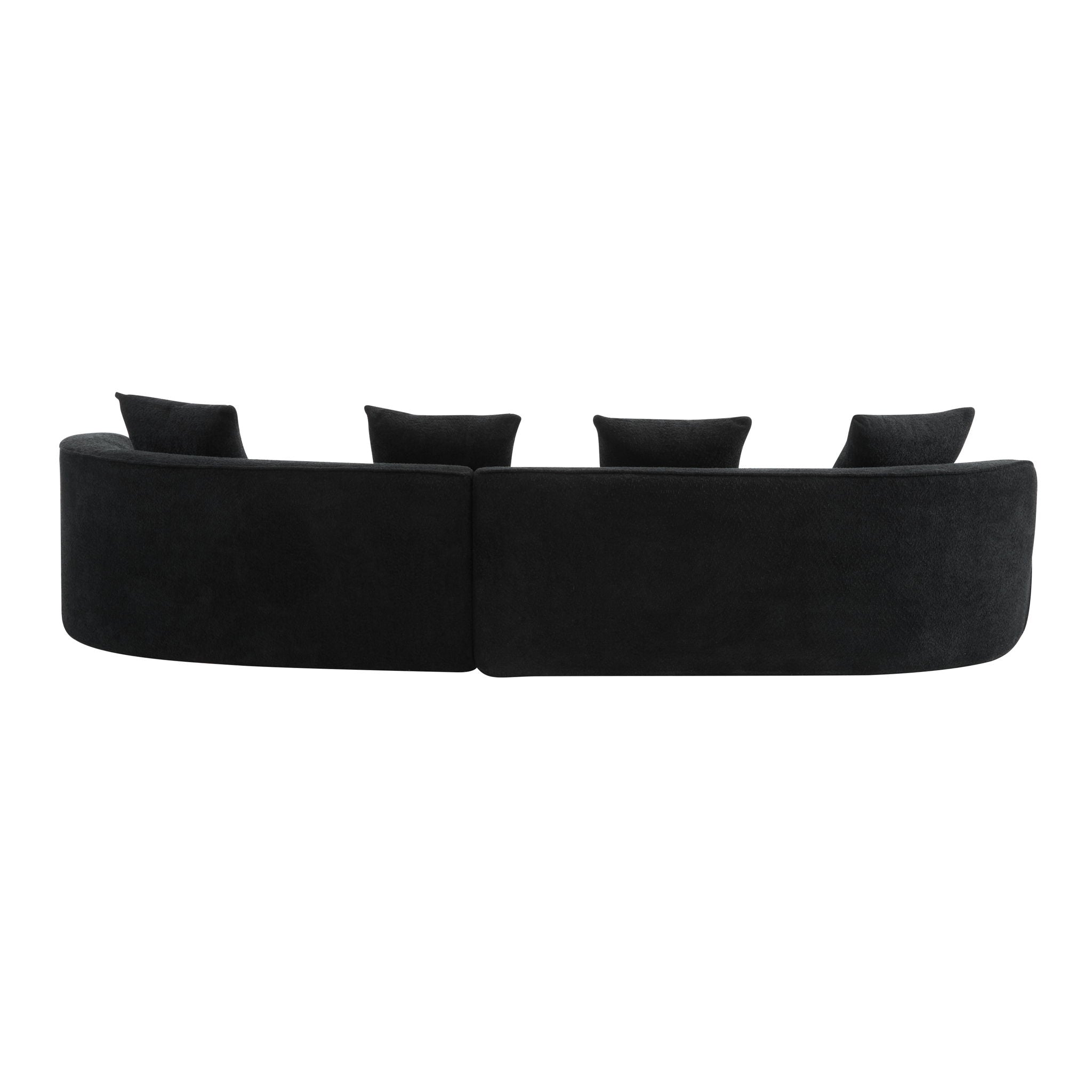 Elegant Curved Sectional Sofa With Full Foam Comfort