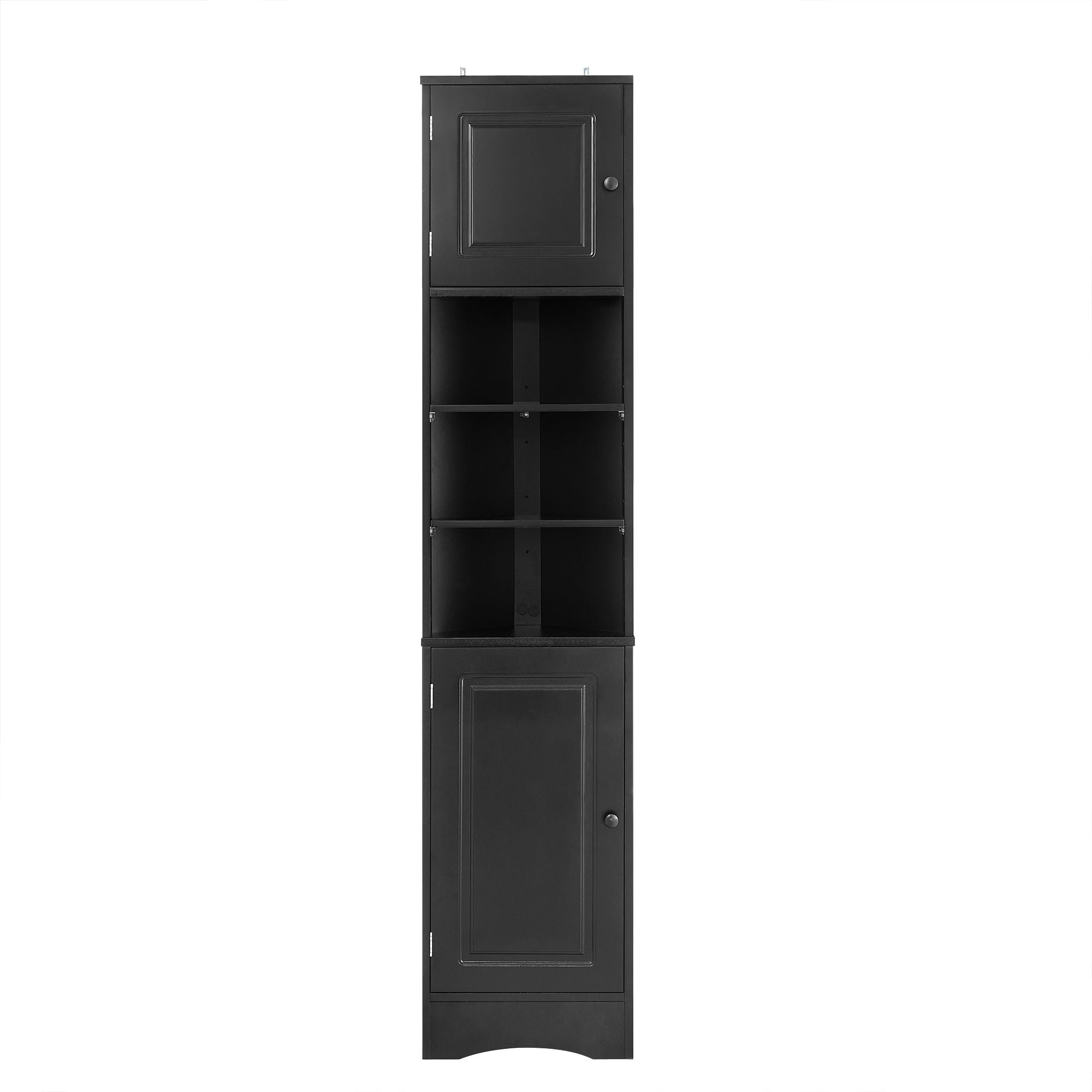 Multi Functional Corner Cabinet With Adjustable Shelves And 2 Doors