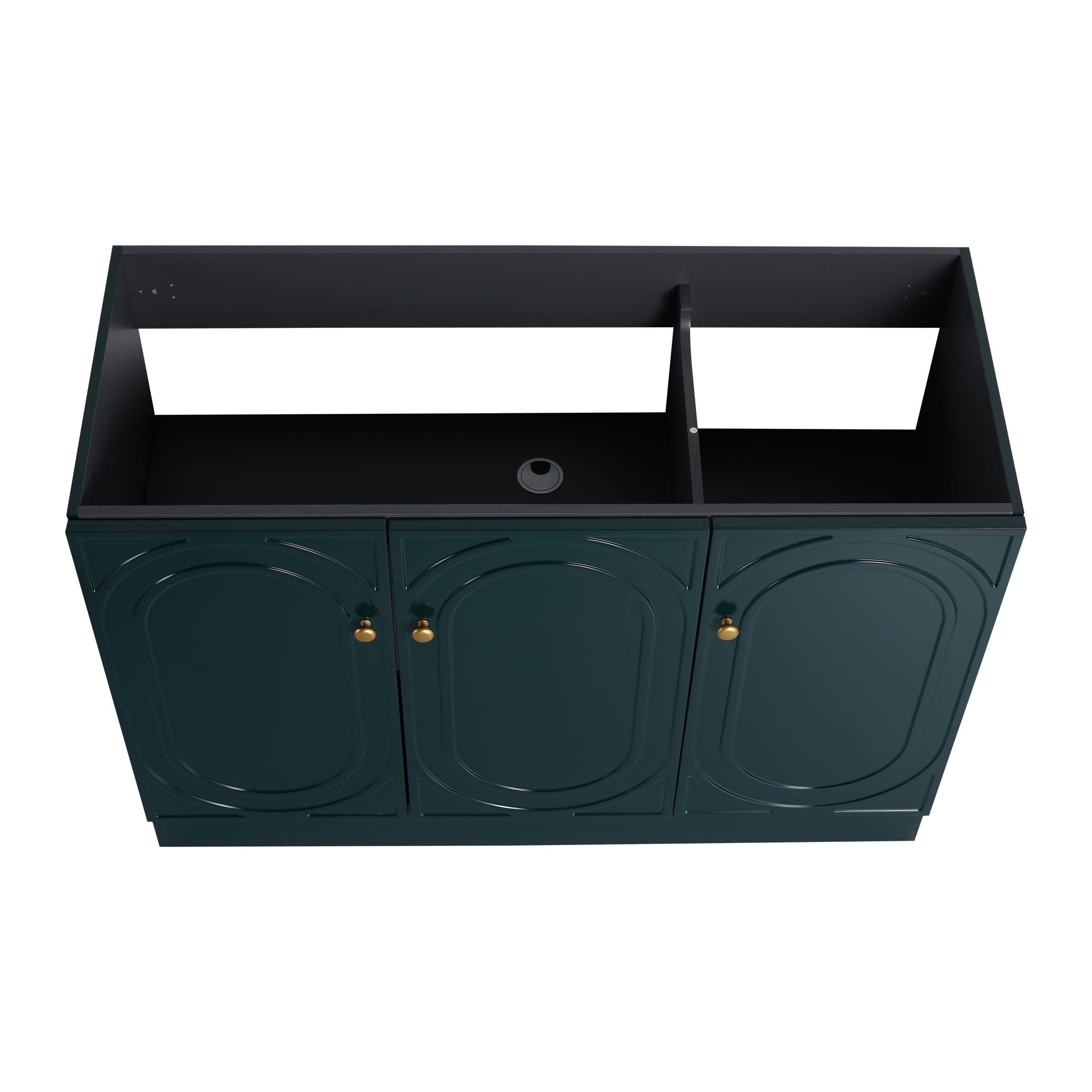 Contemporary Freestanding Bathroom Vanity With Resin Sink & Soft-Close Cabinet Doors