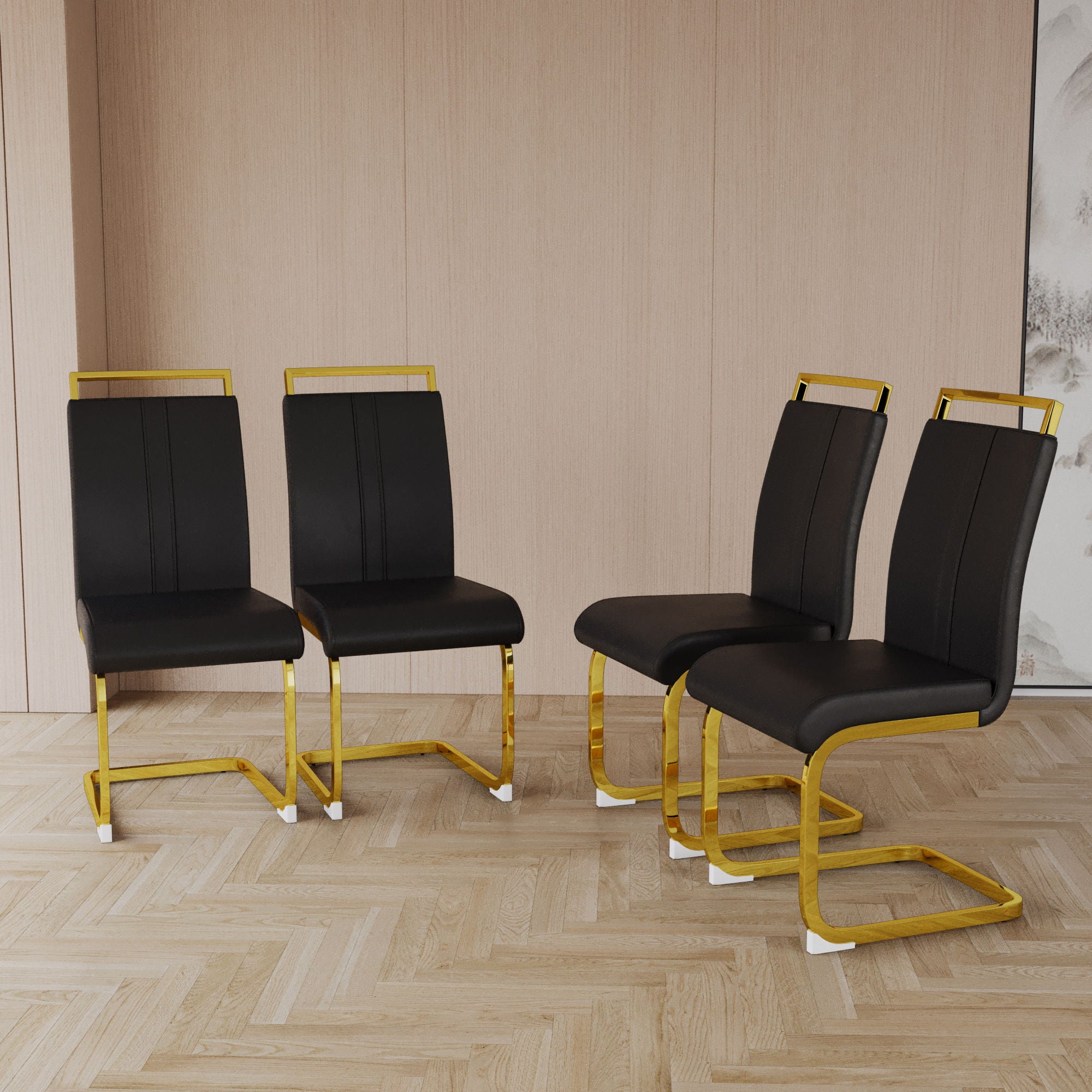 Side Dining Room Chair, Padded Seat High Back
