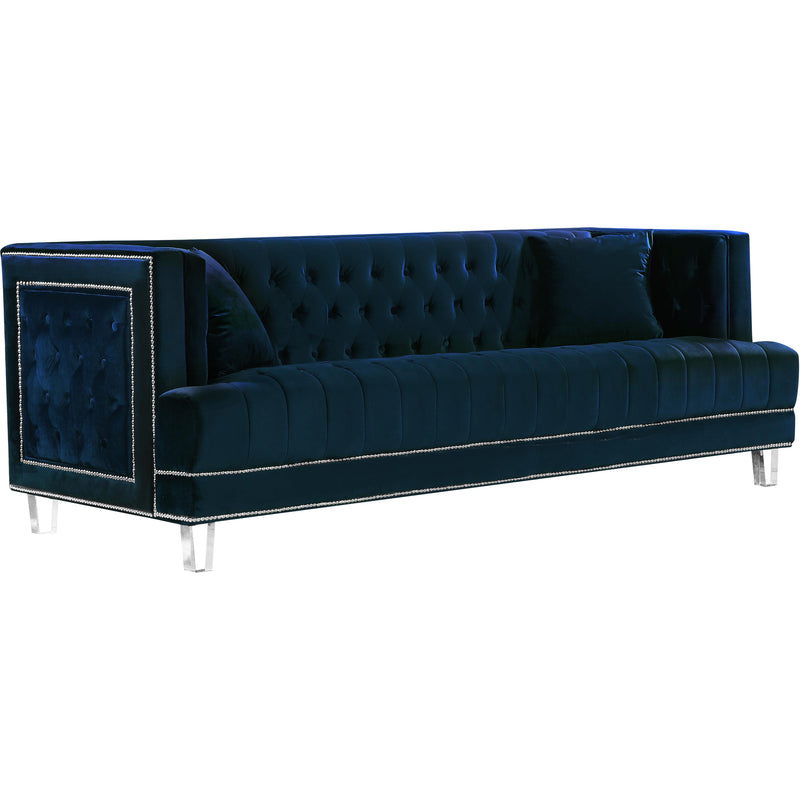 Meridian Lucas Navy Velvet Sofa IMAGE 1