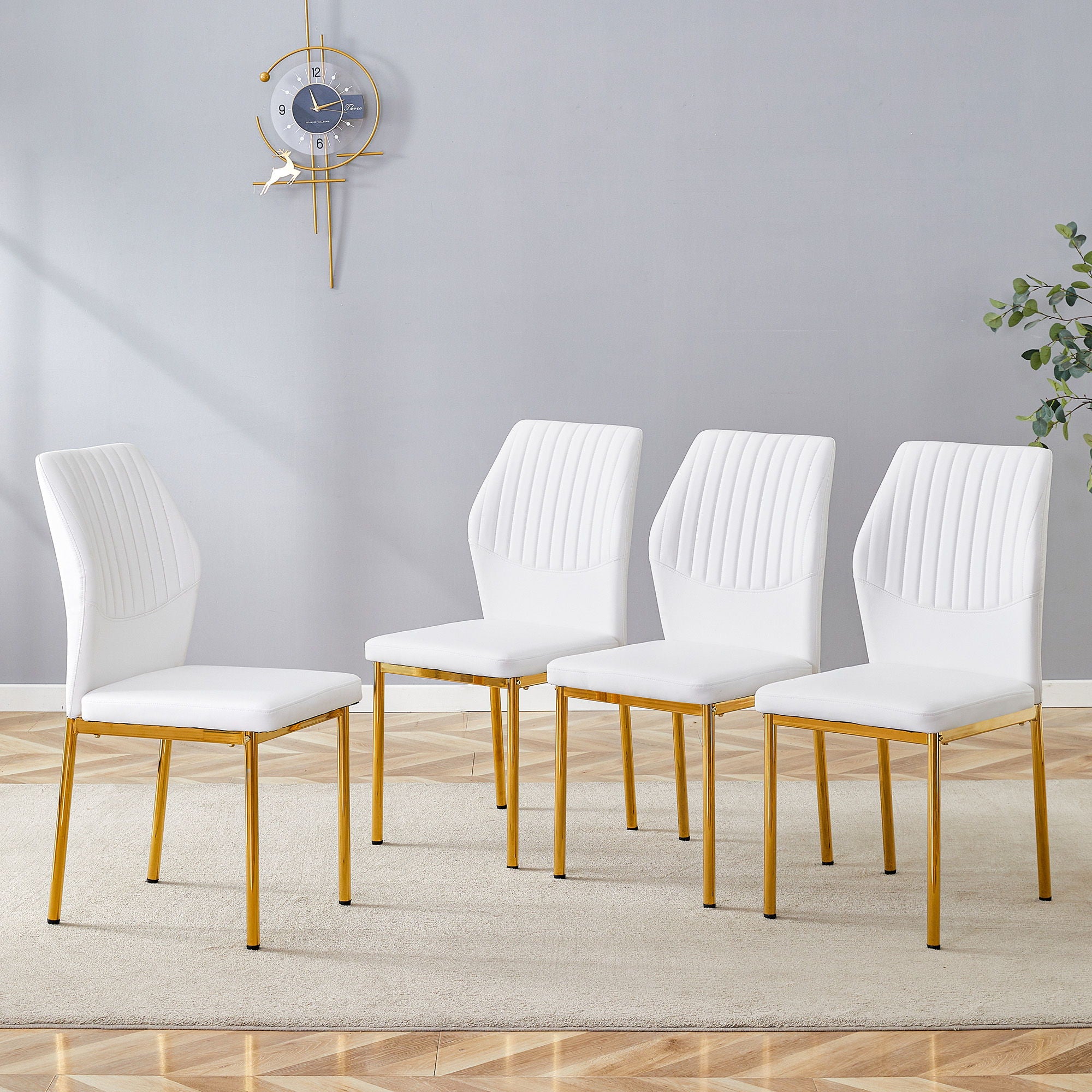Luxury Simple Chair With Metal Leg