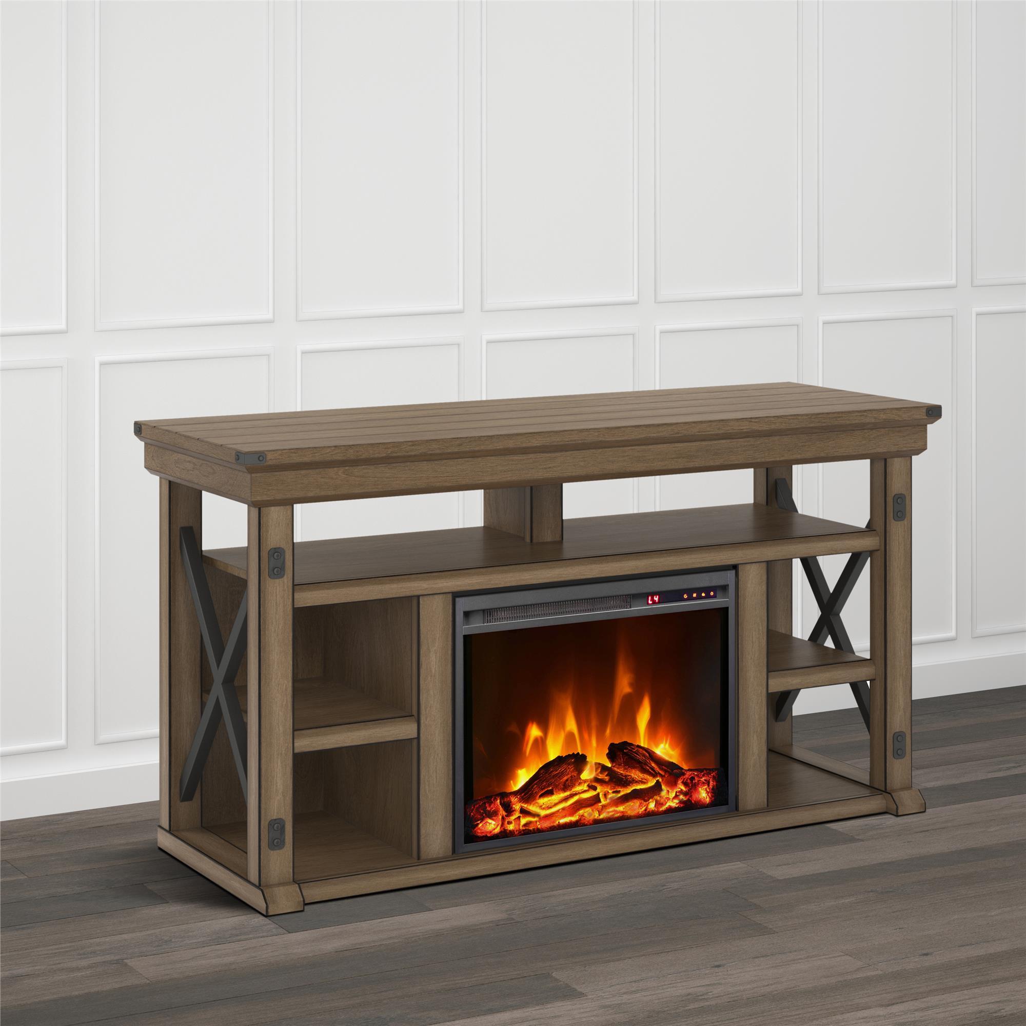 Wildwood - Fireplace TV Stand - Gray