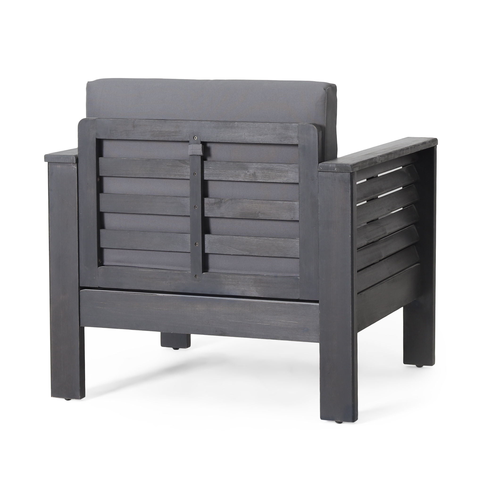 Slat Design Club Chairs With Cushions