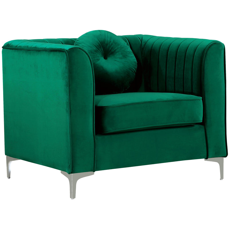 Meridian Isabelle Green Velvet Chair IMAGE 1