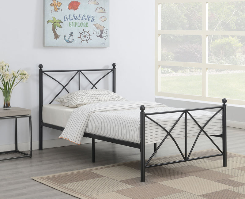 Hart Metal  Open Frame Bed Matte Black