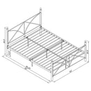 Hart Metal  Open Frame Bed Matte Black