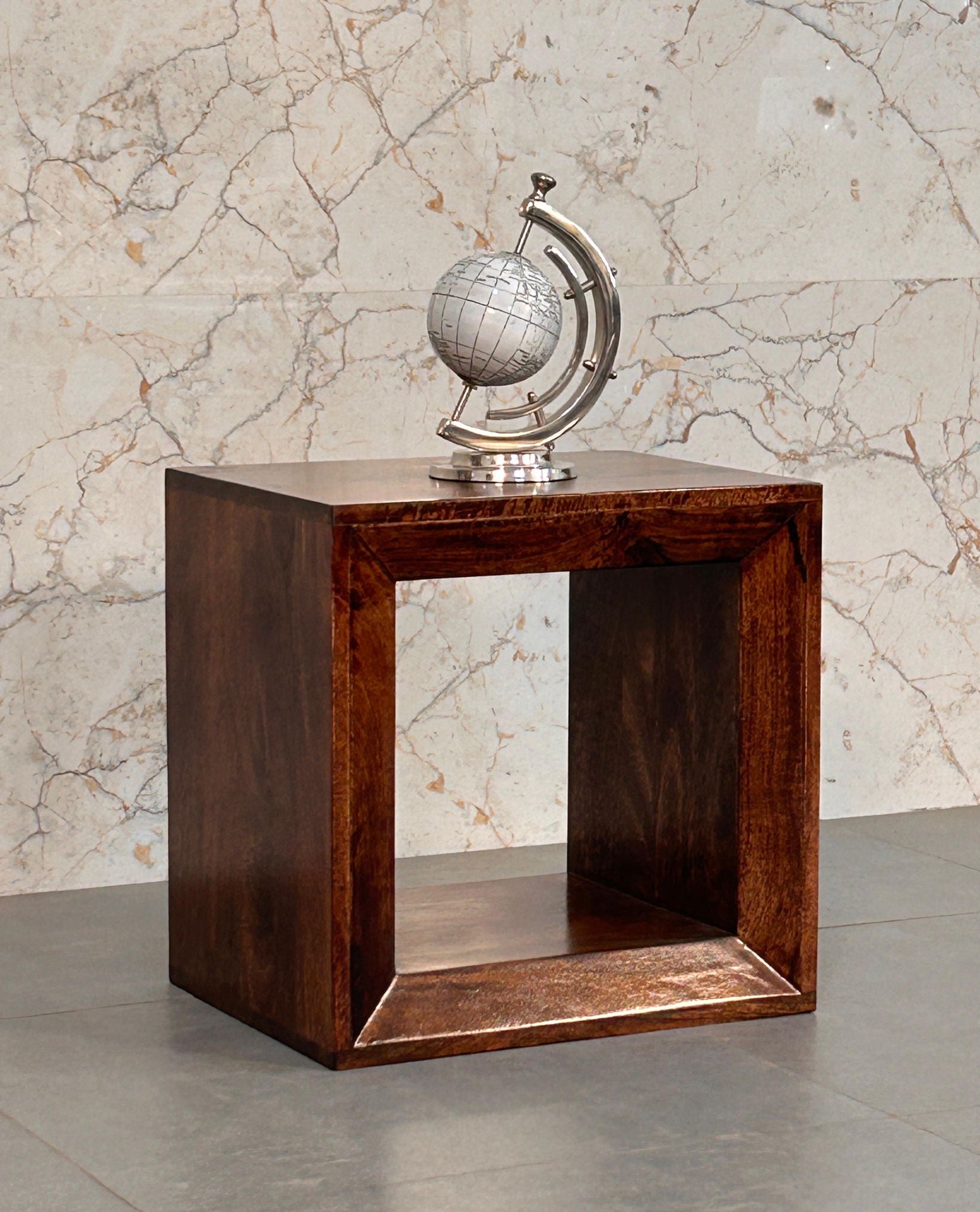 Solis - Open Side Table - Brown