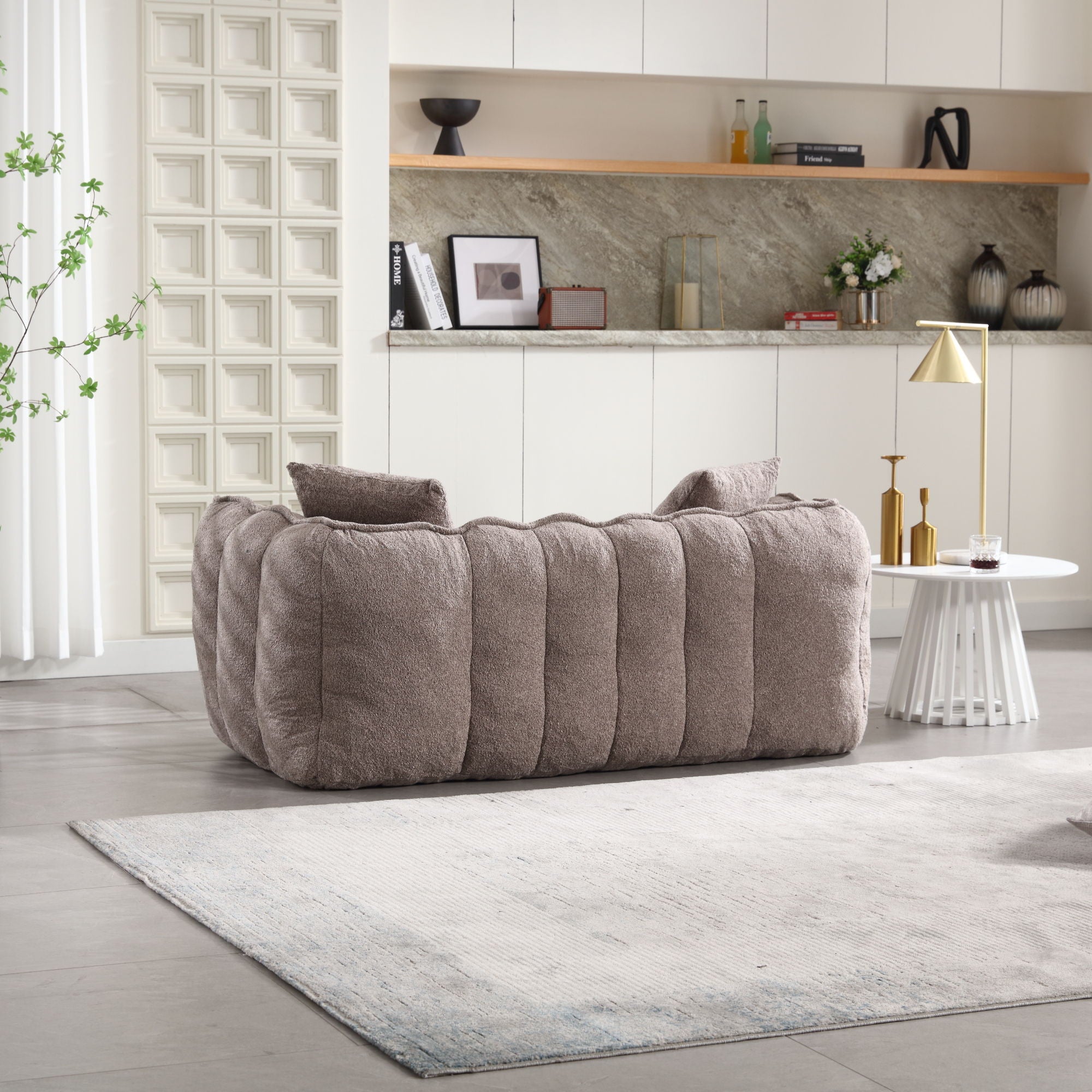 Cozy Beanbag Chair With High Resilience Foam Core For 2