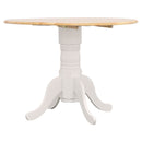 Allison  Round Drop Leaf Dining Table Set White