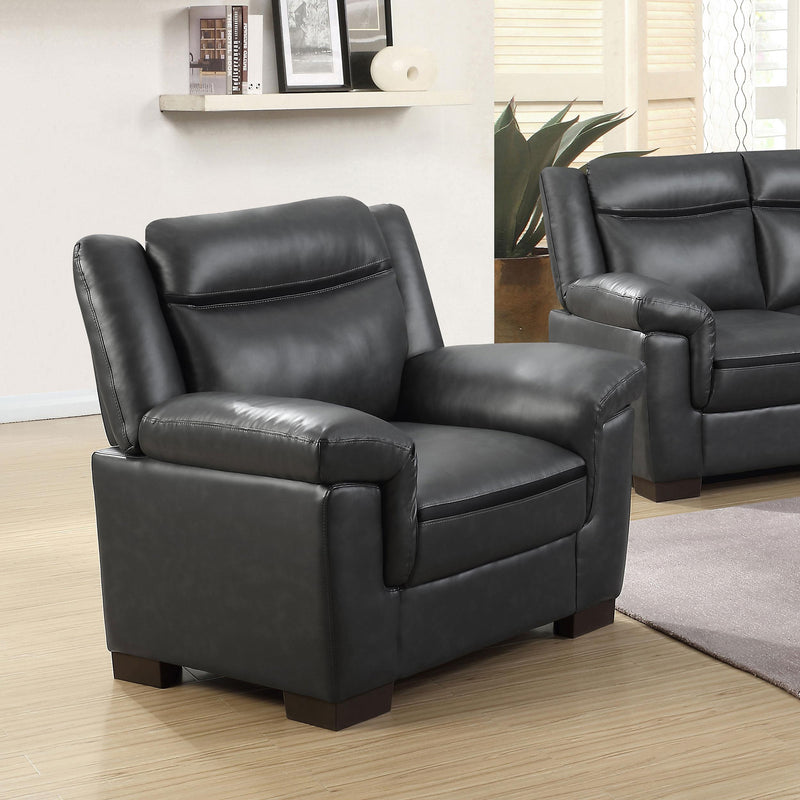 Diamond Modern Furniture COA Arabella Stationary Leather Look Chair 506593 IMAGE 7