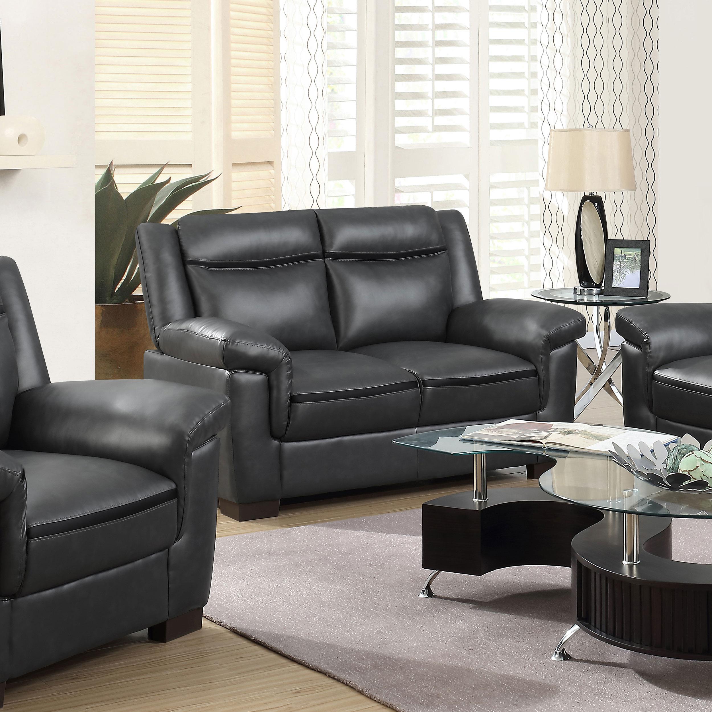Diamond Modern Furniture COA Arabella Stationary Leatherette Loveseat 506592 IMAGE 5