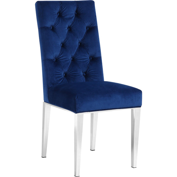 Meridian Juno Navy Velvet Dining Chair IMAGE 1