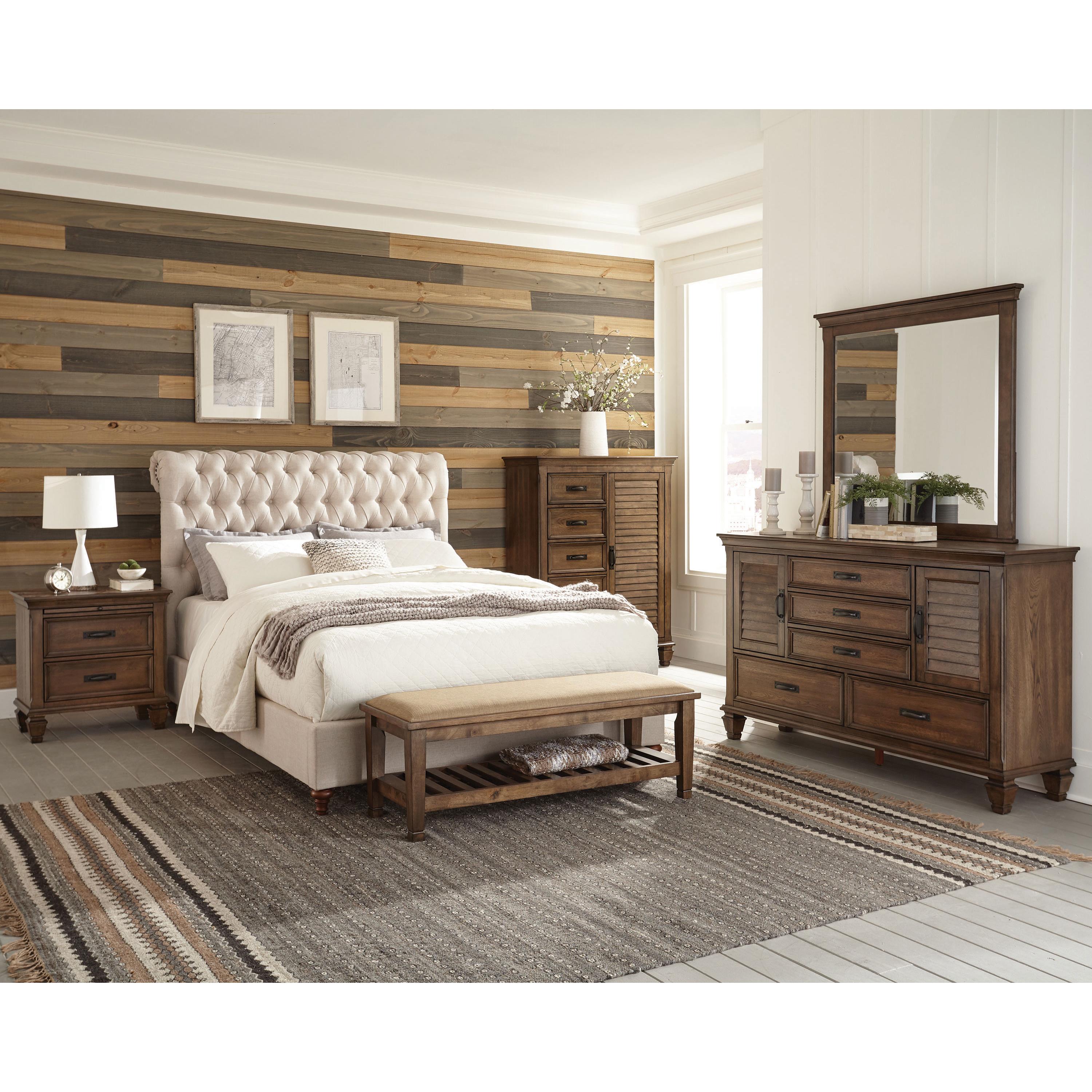 Diamond Modern Furniture COA Devon Full Upholstered Bed 300525F IMAGE 4