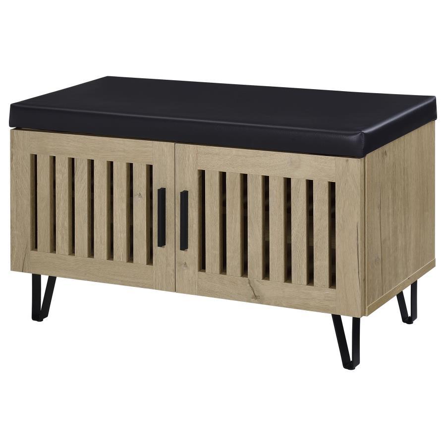 Brixton - 2-Door Padded Entryway Shoe Storage Bench
