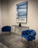 Modrest Trinity Modern Glass & Stainless Steel Console Table