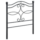 Callie Metal  Open Frame Headboard Matte Black
