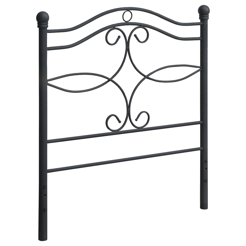 Callie Metal  Open Frame Headboard Matte Black