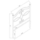 Callie Metal  Open Frame Headboard Matte Black