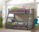 Ashton 2-drawer Wood  Over  Bunk Bed