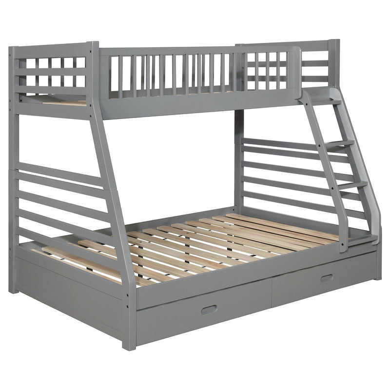 Ashton 2-drawer Wood  Over  Bunk Bed