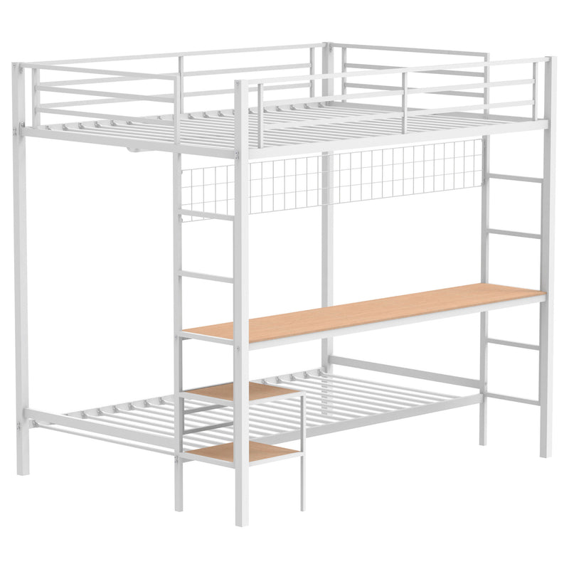 Campus  Workstation Bunk Bed Matte Black