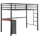Fisher  Over  Workstation Loft Bed Set Gunmetal