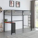 Fisher  Workstation Loft Bed Gunmetal