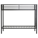Alevera Metal Bunk Bed with Ladder Black
