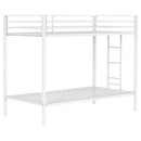 Alevera Metal Bunk Bed with Ladder Black