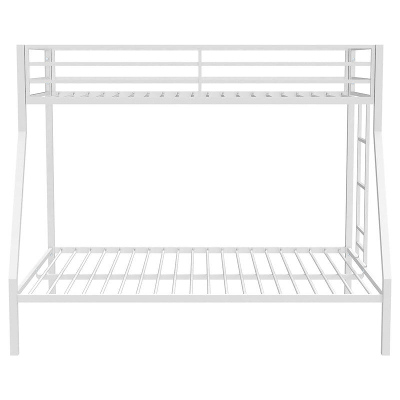 Alevera Metal Bunk Bed with Ladder Black