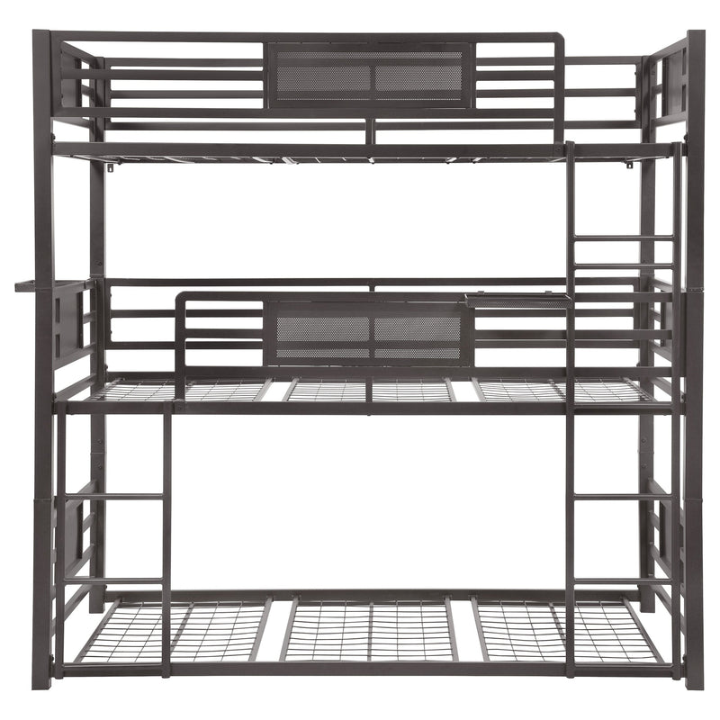 Rogen Metal  Triple Bunk Bed Dark Bronze