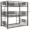 Rogen Metal  Triple Bunk Bed Dark Bronze