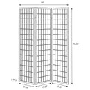 Carrie 3-Panel Room Divider Folding Shoji Screen Black