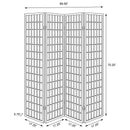 Roberto 4-Panel Room Divider Folding Shoji Screen Black