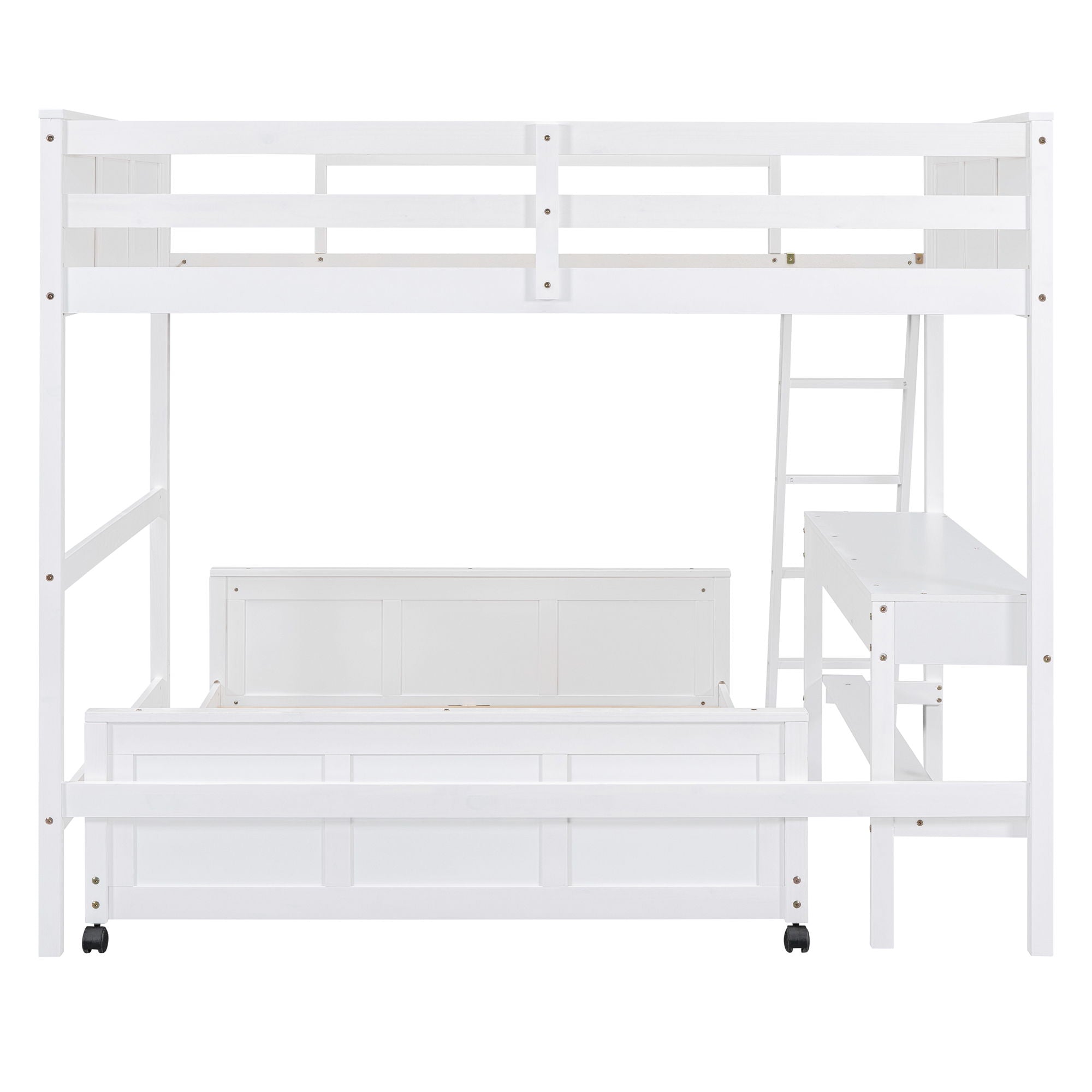 Full Over Full Bunk Bed With Desk