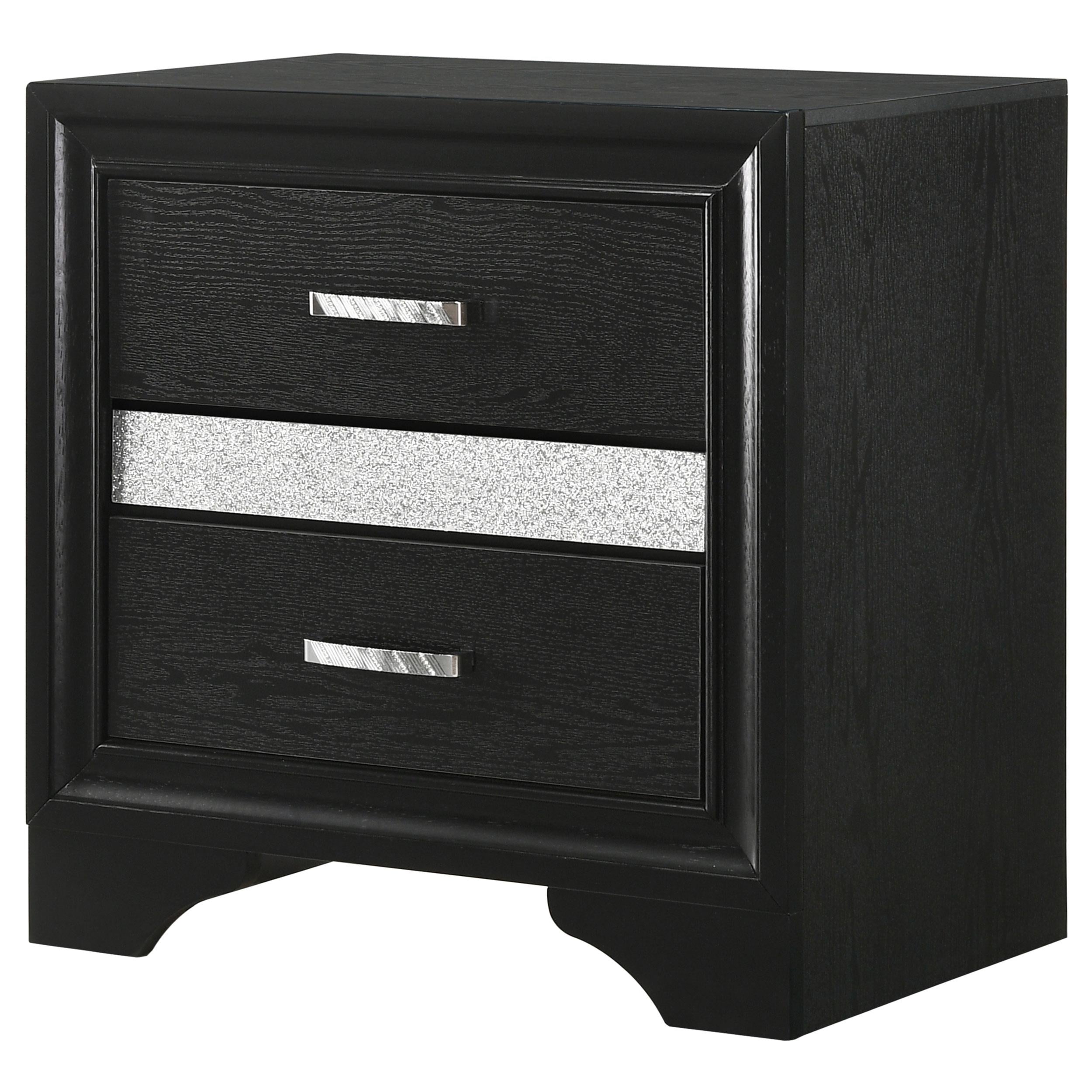 Diamond Modern Furniture COA Miranda 2-Drawer Nightstand 206362 IMAGE 3