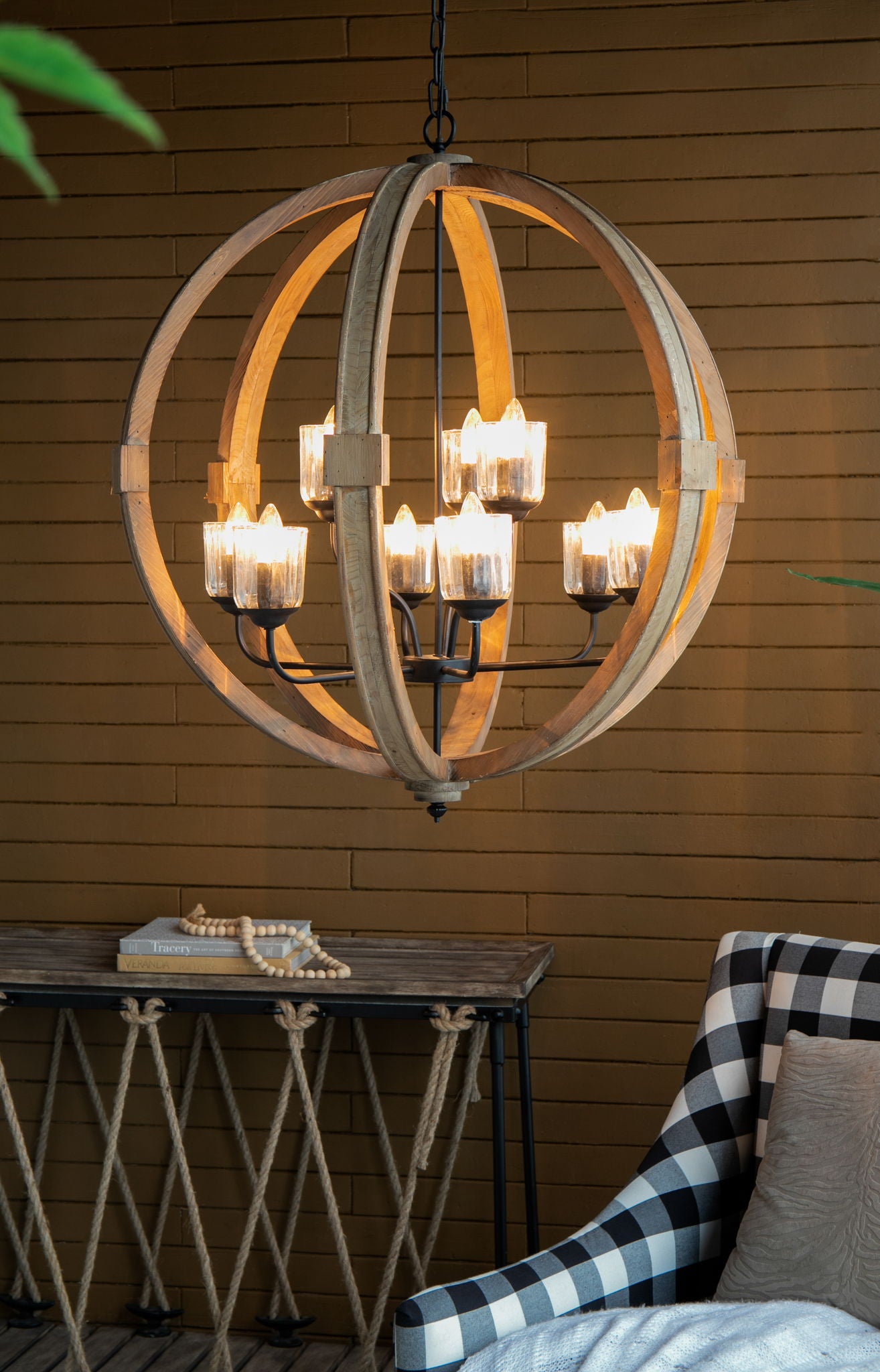 Chandelier, Hanging Light Fixture With Adjustable Chain For Kitchen, Bulb Not Included